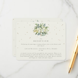 Carte D'accompagnement Réception de bouquet crème Snowberry+Eucalyptus