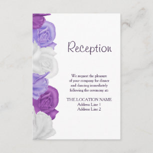 Carte D'accompagnement Réception de mariage aux roses chic et patrimonial