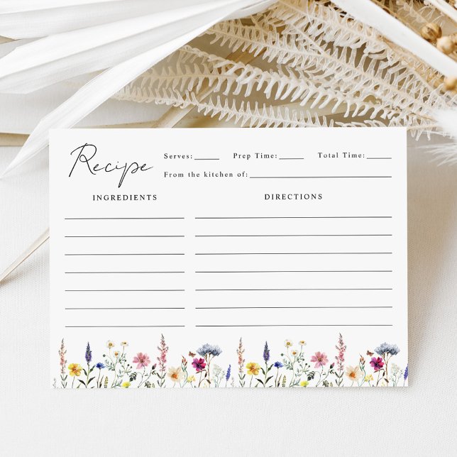Carte D'accompagnement Réception de mariage champêtre élégant avec fleurs (Créateur téléchargé)