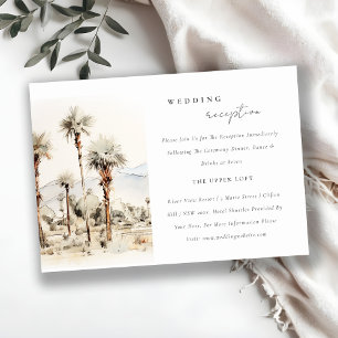 Carte D'accompagnement Réception de mariage chic à Palm Springs Californi