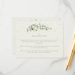 Carte D'accompagnement Réception de mariage Crème de Symphorine + Tige d'