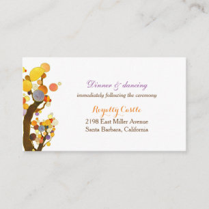 Carte D'accompagnement Réception De Mariage D'Arbre Magique