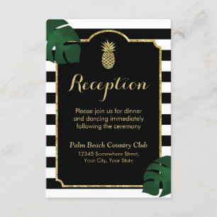 Carte D'accompagnement Réception de mariage de l'ananas d'Hawaï moderne