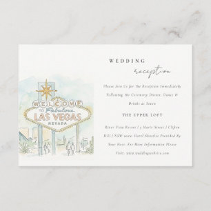 Carte D'accompagnement Réception de mariage de paysage de Las Vegas Nevad