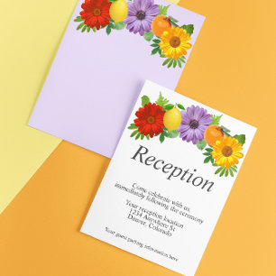 Carte D'accompagnement Réception de mariage du jardin floral de agrumes