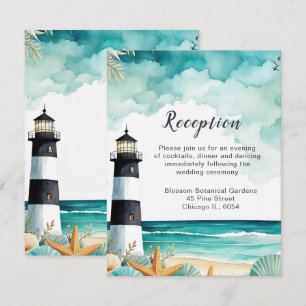 Carte D'accompagnement Réception de mariage du phare nautique