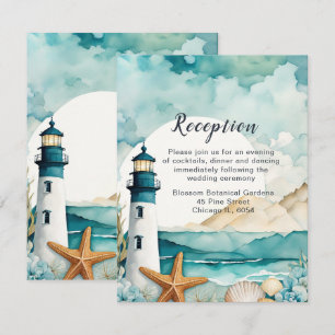 Carte D'accompagnement Réception de mariage du phare nautique