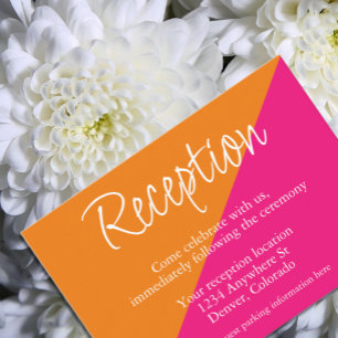 Carte D'accompagnement Réception de mariage dynamique Sunrise Mix & Match