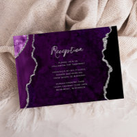Réception de mariage écriture Agate Argent Violet