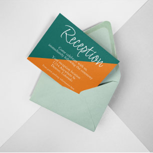 Carte D'accompagnement Réception de mariage mélange et assorti de lever d