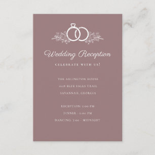 Carte D'accompagnement Réception de mariage minimaliste du script de maau