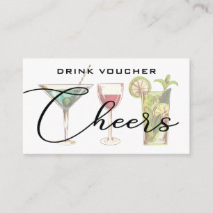 Carte D'accompagnement Réception de mariage moderne Billet pour boire