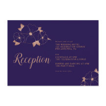 Réception de mariage moderne en cuivre et bleu