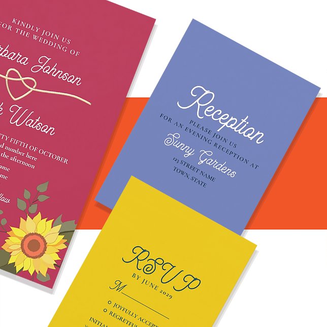 Carte D'accompagnement Réception De Mariage Moderne Rétro (Créateur téléchargé)