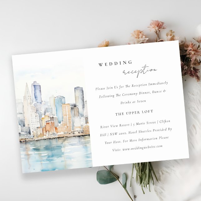 Carte D'accompagnement Réception de mariage paysager chic à San Francisco (Créateur téléchargé)