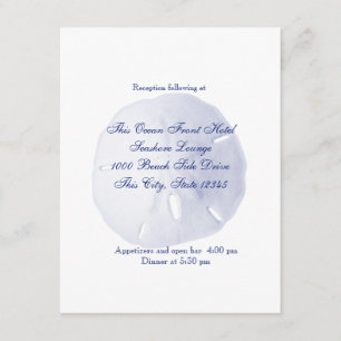 Carte D'accompagnement Réception de mariage Royal Blue Dollar de Sable