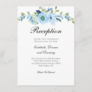 Carte D'accompagnement Réception de mariage traditionnelle florale verte