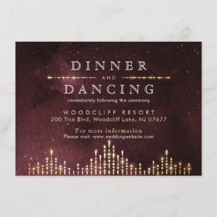 Carte D'accompagnement Réception de mariage vintage de Deco Bourgogne de