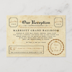 Carte D'accompagnement Réception de Telegram après le voyage de partie Ca