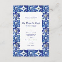 Réception Moderne Bleu Blanc Méditerranéen Mariage