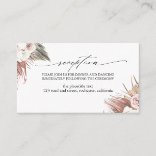 Carte D'accompagnement Réception Tropical Foliage Séché