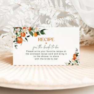 Carte D'accompagnement Recette d'agrumes d'oranges pour que la mariée soi