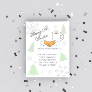 Carte D'accompagnement Recette de baby shower Cookies & Cocoa