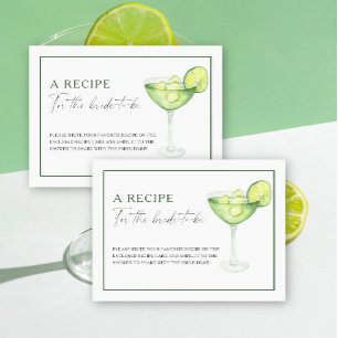 Carte D'accompagnement Recette de baby shower Margarita pour la future ma