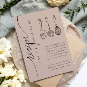 Carte D'accompagnement Recette de Baby Shower Simple et Élégante pour une