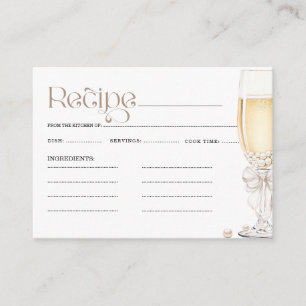 Carte D'accompagnement Recette de Baby Shower sur le thème Perles et Pros