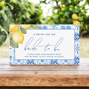 Carte D'accompagnement Recette de Citrus de Squeeze pour la mariée à être