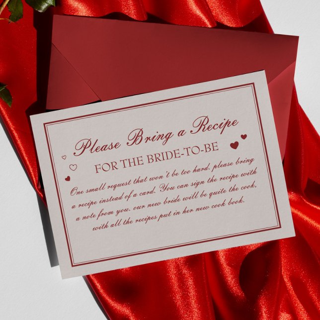 Carte D'accompagnement Recette de Fête de Fiançailles de la Saint-Valenti (Créateur téléchargé)