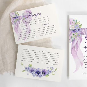 Carte D'accompagnement Recette de Fête des mariées au ruban pourpre