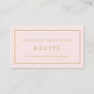 Carte D'accompagnement Recette de Fête des mariées des pétales et du mini