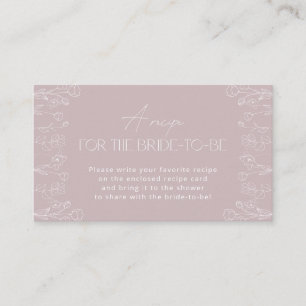 Carte D'accompagnement Recette de Fête des mariées florale moderne Boho