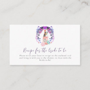 Carte D'accompagnement Recette de Fête des mariées moderne Petals & Prose