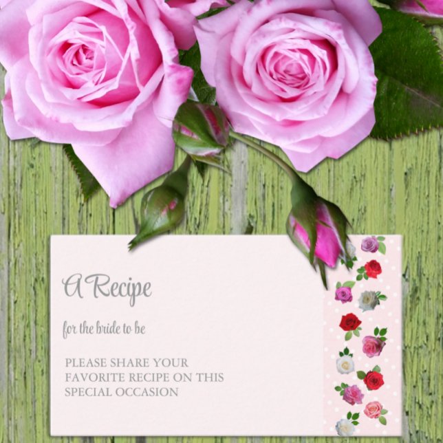 Carte D'accompagnement Recette de la fête de douche de mariée dans un jar (Créateur téléchargé)