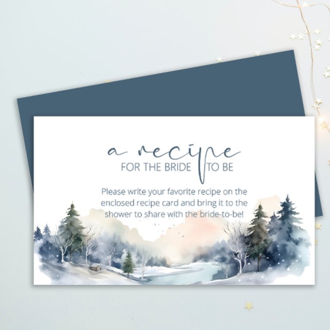 Carte D'accompagnement Recette de la forêt d'hiver de Woodland pour la ma (Créateur téléchargé)