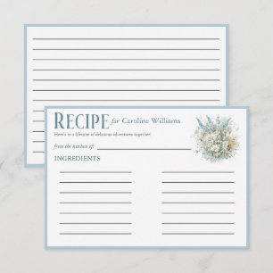 Carte D'accompagnement Recette de marguerites rustiques et Fête des marié