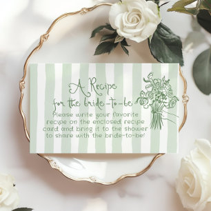 Carte D'accompagnement Recette fantaisiste pour la mariée fraîche du marc