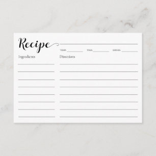 Carte D'accompagnement Recette Fête des mariées