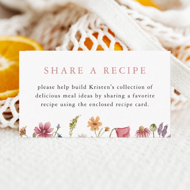 Carte D'accompagnement Recette Fête des mariées fleur sauvage (Créateur téléchargé)