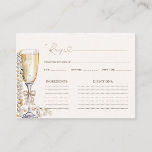 Carte D'accompagnement Recette Fête des mariées perles et poursuites