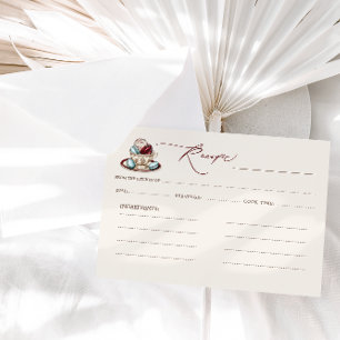 Carte D'accompagnement Recette Fête des mariées Tea Party