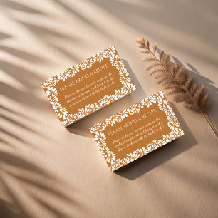 Carte D'accompagnement Recette mexicaine de douche nuptiale en terre cuit