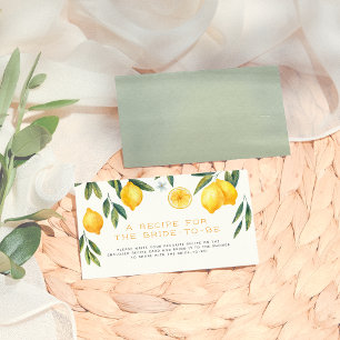 Carte D'accompagnement Recette principale de Fête des mariées de citron d