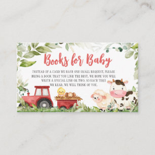 Carte D'accompagnement Red Barnyard Farm Baby showers Livres pour bébé