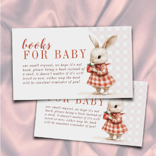 Carte D'accompagnement Red Berry Sweet Bunny Baby showers Livres pour béb