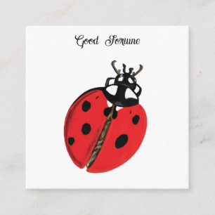 Carte D'accompagnement Red Lady Bug Good Luck Ambassador Illustration