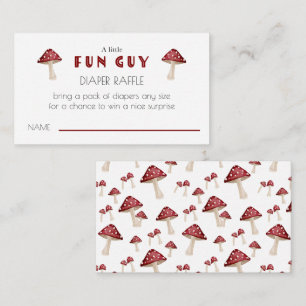Carte D'accompagnement Red Mushroom Fun Guy Baby shower Déchets Raffin